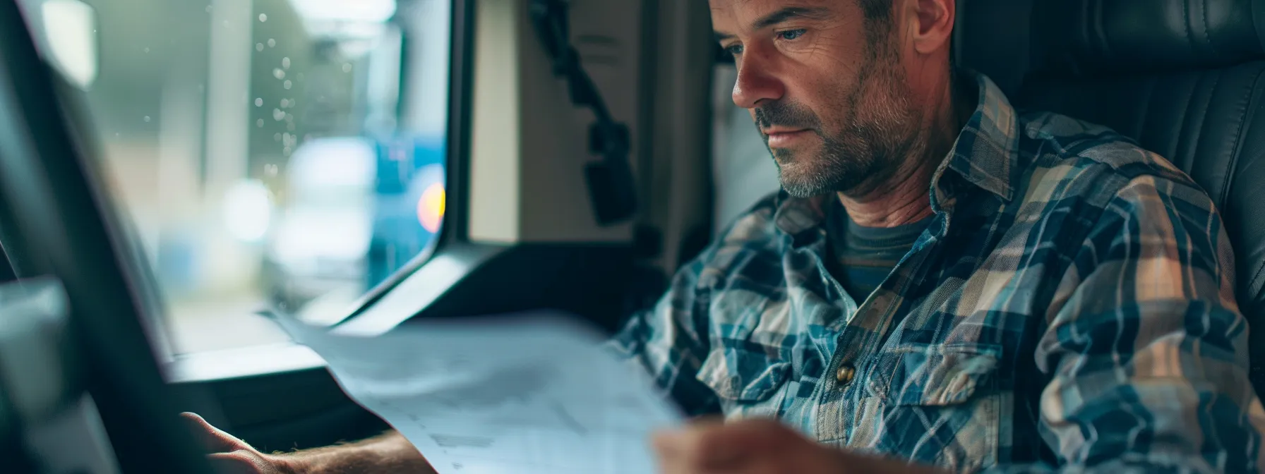 a focused individual reviewing surveillance footage and legal documents for a truck accident claim.